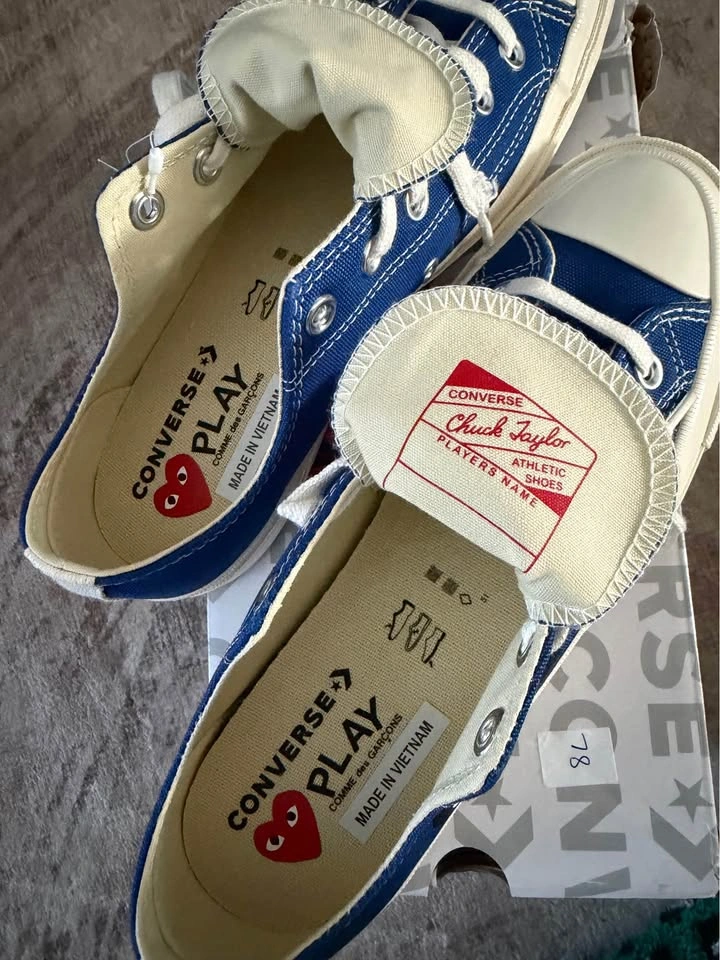 CDG PLAY x Converse Chuck 70 Low Blue Quartz US9 - photo 4