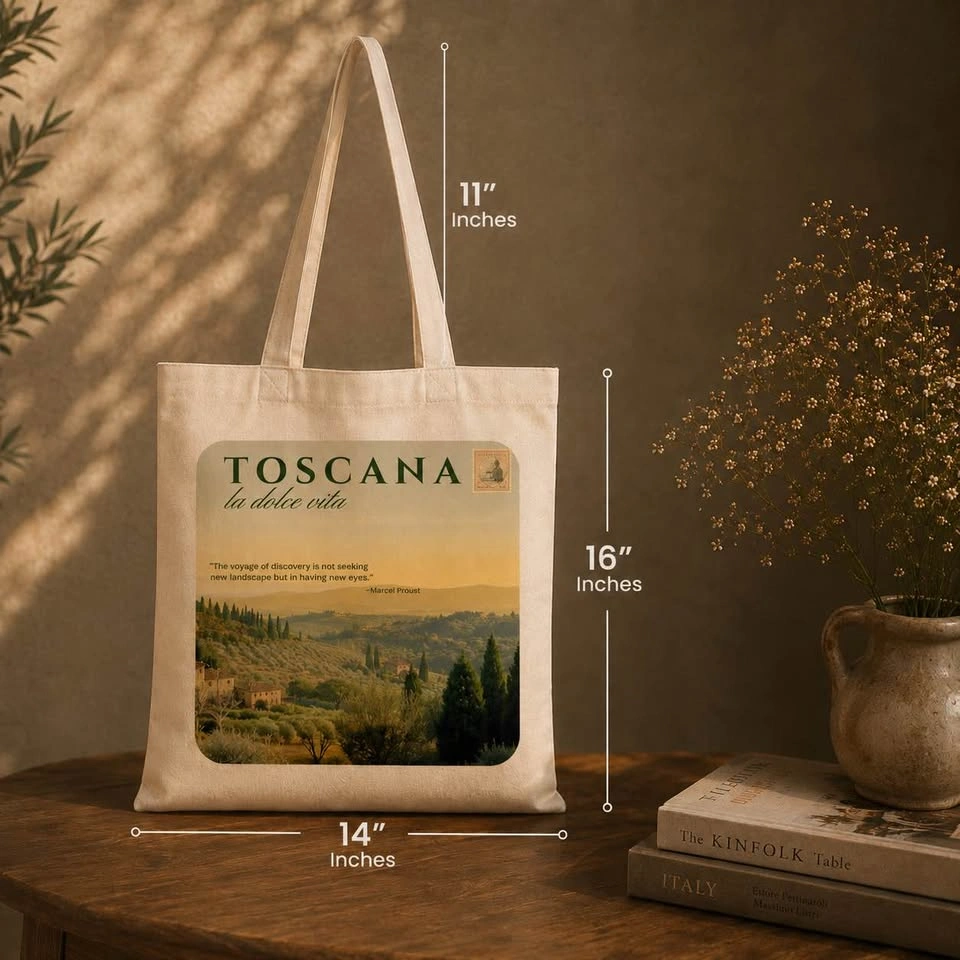 Canvas Tote Bag - Exclusive Custom "Toscana" - One of a kind! - photo 2