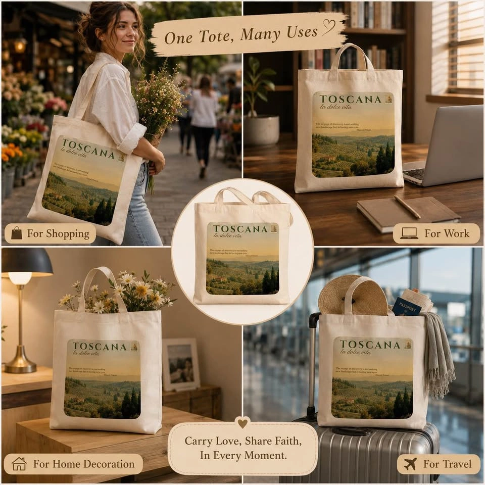 Canvas Tote Bag - Exclusive Custom "Toscana" - One of a kind! - photo 3