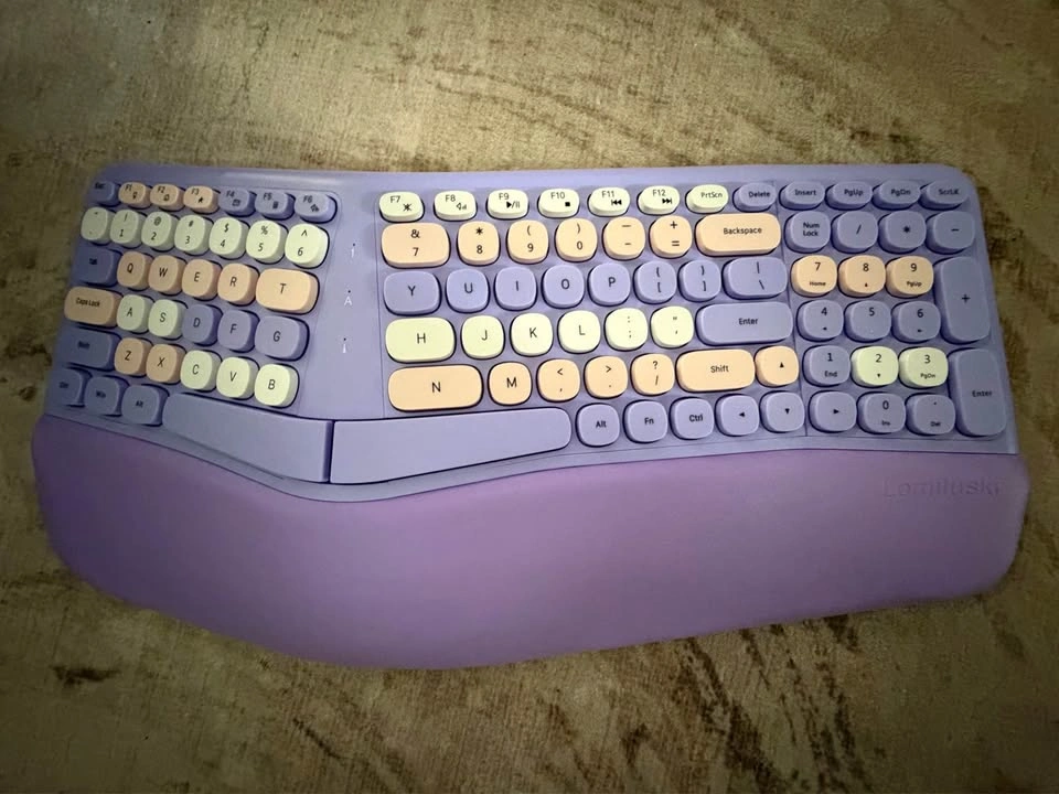 Lomiluskr Wireless Ergonomic Split Keyboard, PU wrist rest - photo 2
