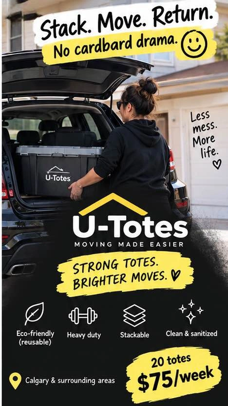 Reusable Moving Totes for Rent - Calgary & surrounding areas - photo 4