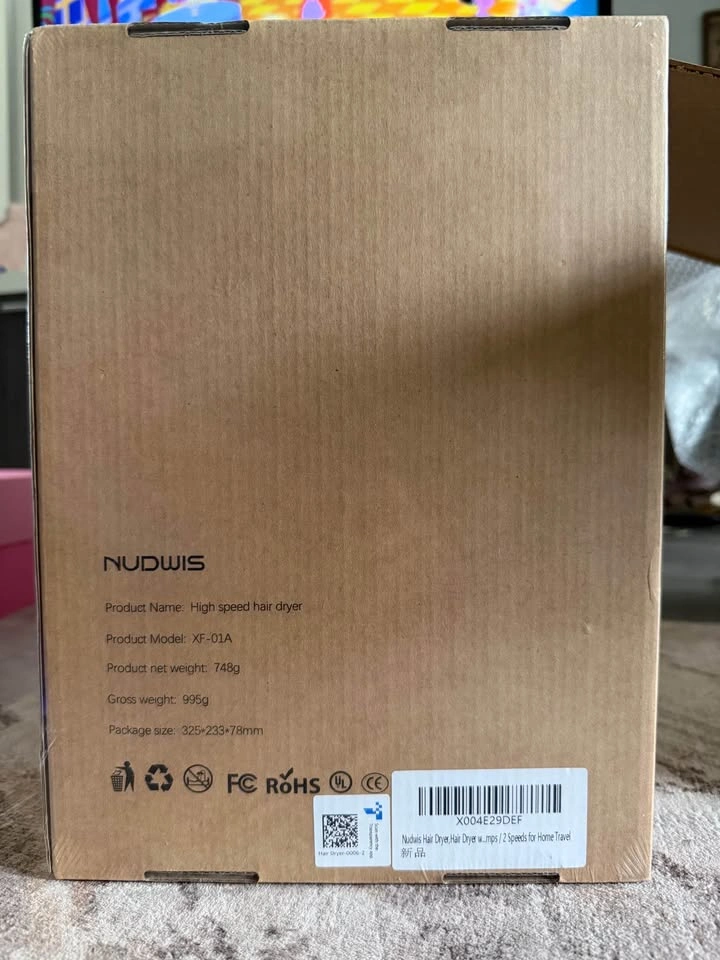 NEW NUDWIS High-Speed Hair Dryer – Lightweight – Model XF-01A - photo 2