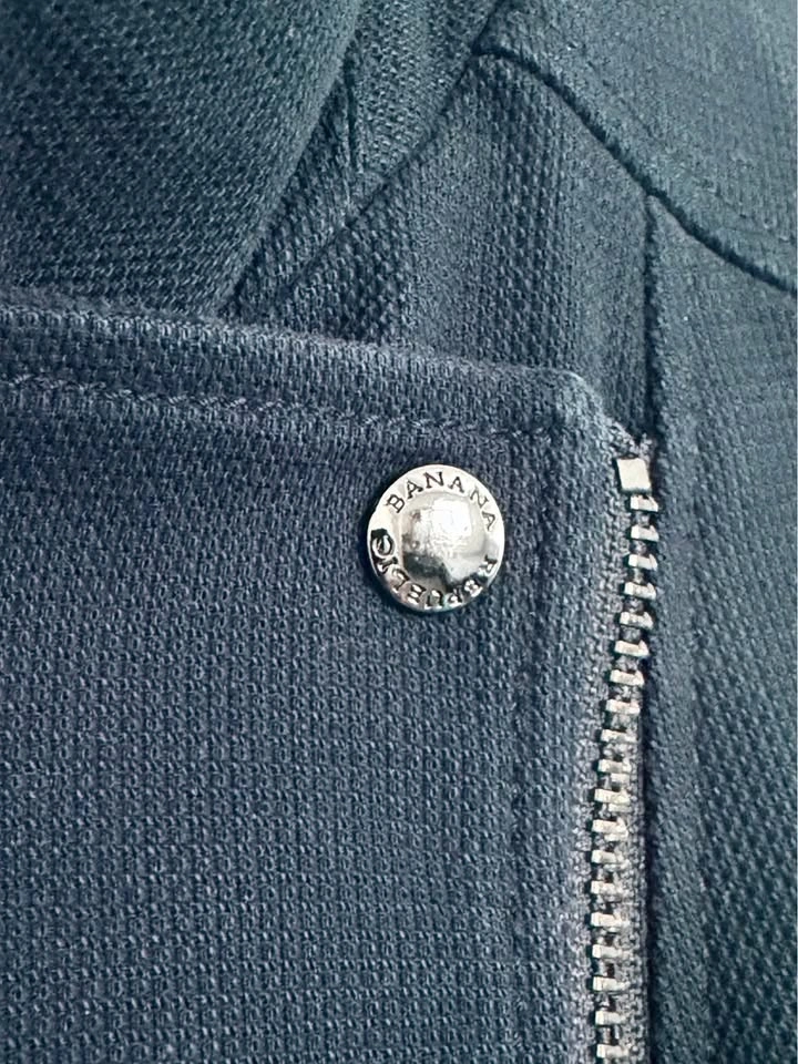 Banana Republic (Medium) Moto Jacket Navy Blue Belted (Like New) - photo 3