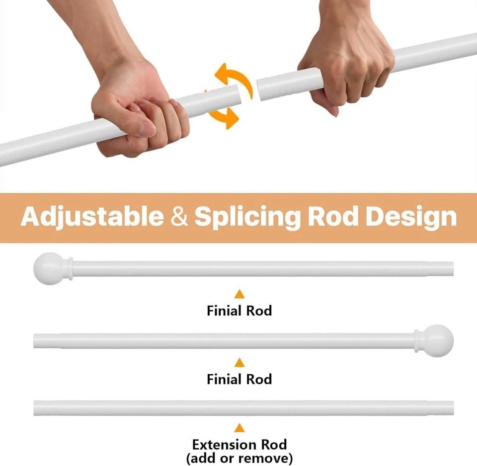 Adjustable Curtain Rods 66 to 120 Inches - Brand New - photo 3