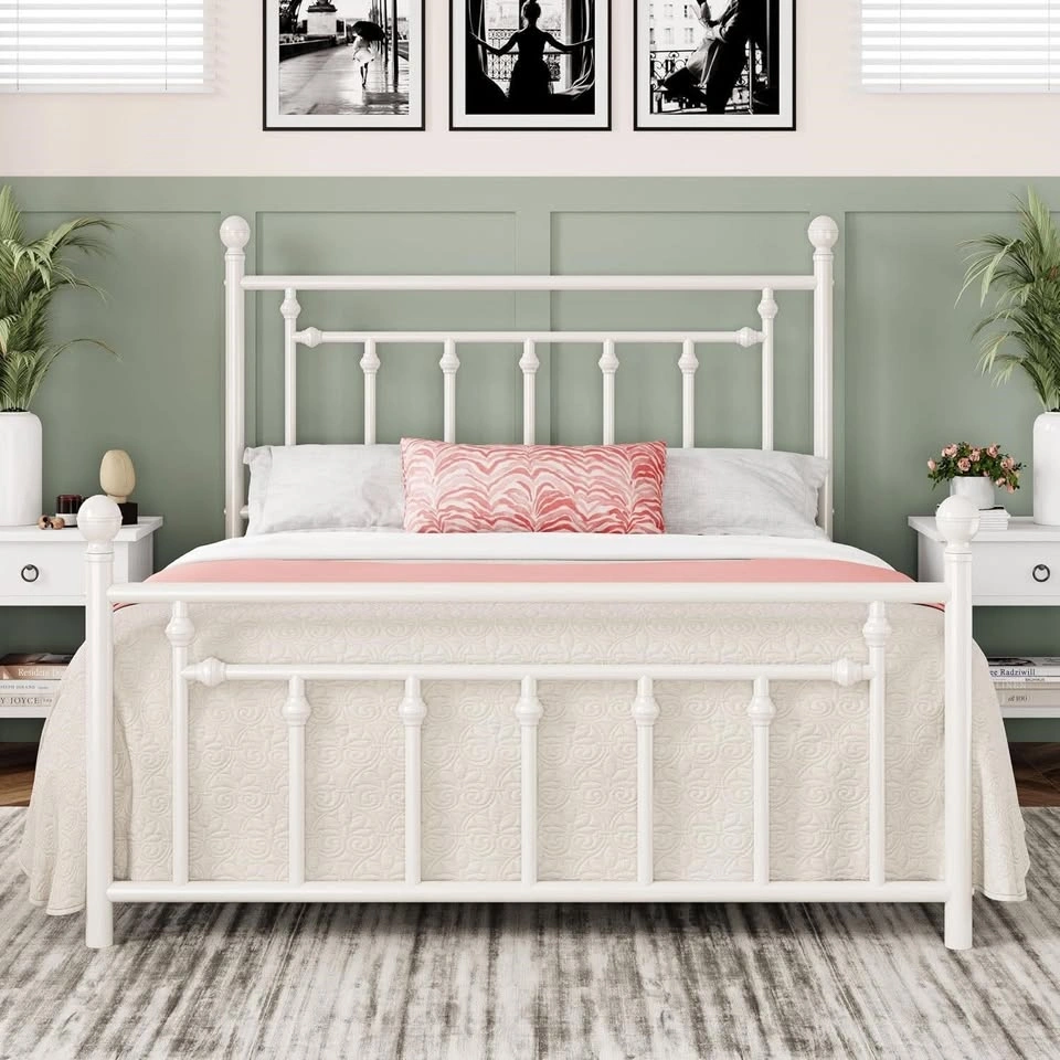 Full Metal Bed Frame with Headboard and Footboard - New - photo 2