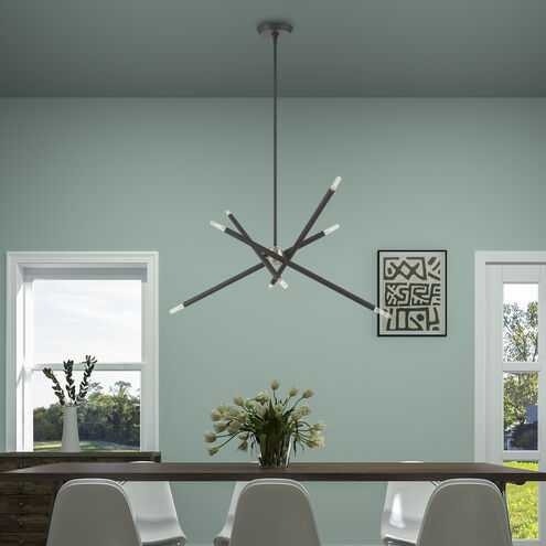 Soho Linear Chandelier Ceiling Light (Gray)
