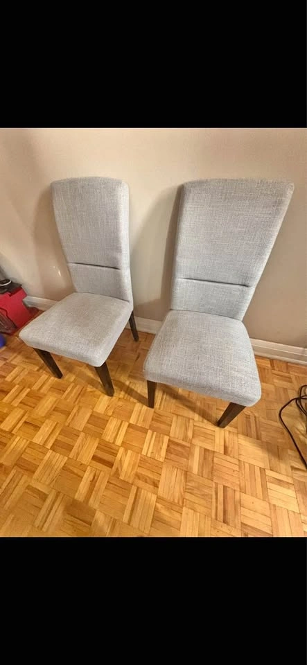 2x grey dining room chairs