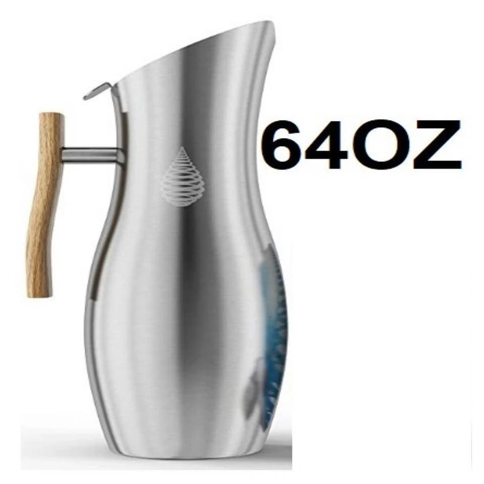 PH VITALITY STAINLESS STEEL ALKALINE WATER PITCHER - 64OZ - photo 2