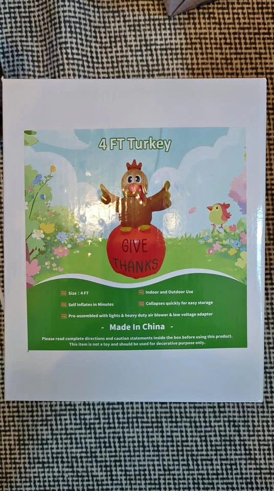 4 FT Turkey Inflatable Decoration