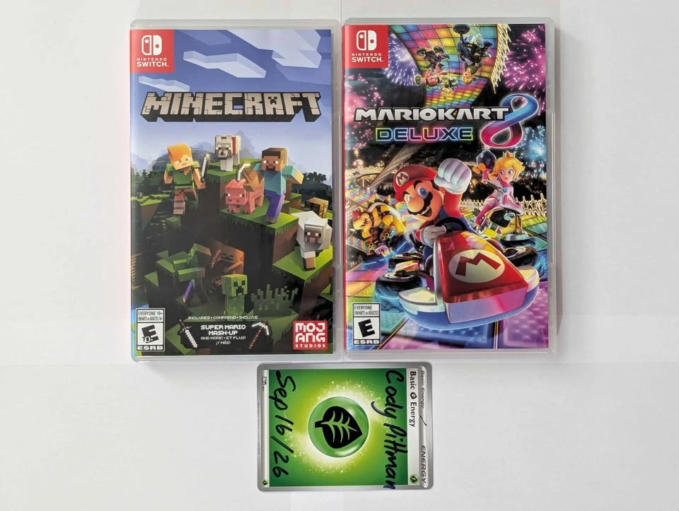 Minecraft & Mario Kart 8 CASE ONLY Switch