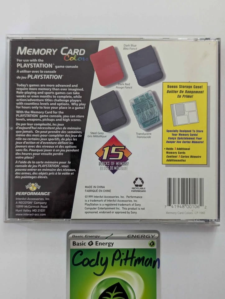 PlayStation 1 Memory Card Lot with Case - photo 4