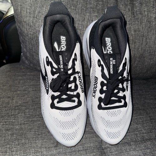 Brooks Mens Adrenaline GTS 25 Running Shoes White Black 9.5 2E - photo 2