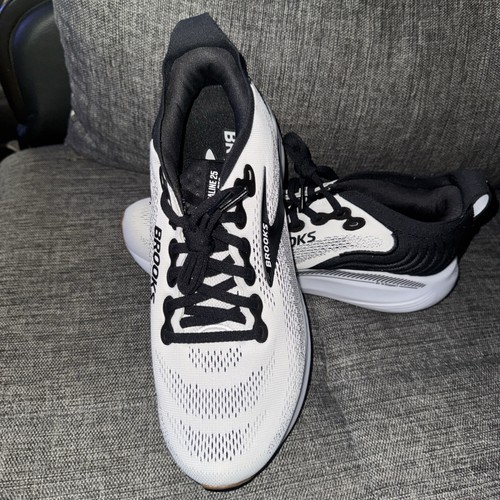 Brooks Mens Adrenaline GTS 25 Running Shoes White Black 9.5 2E - photo 3