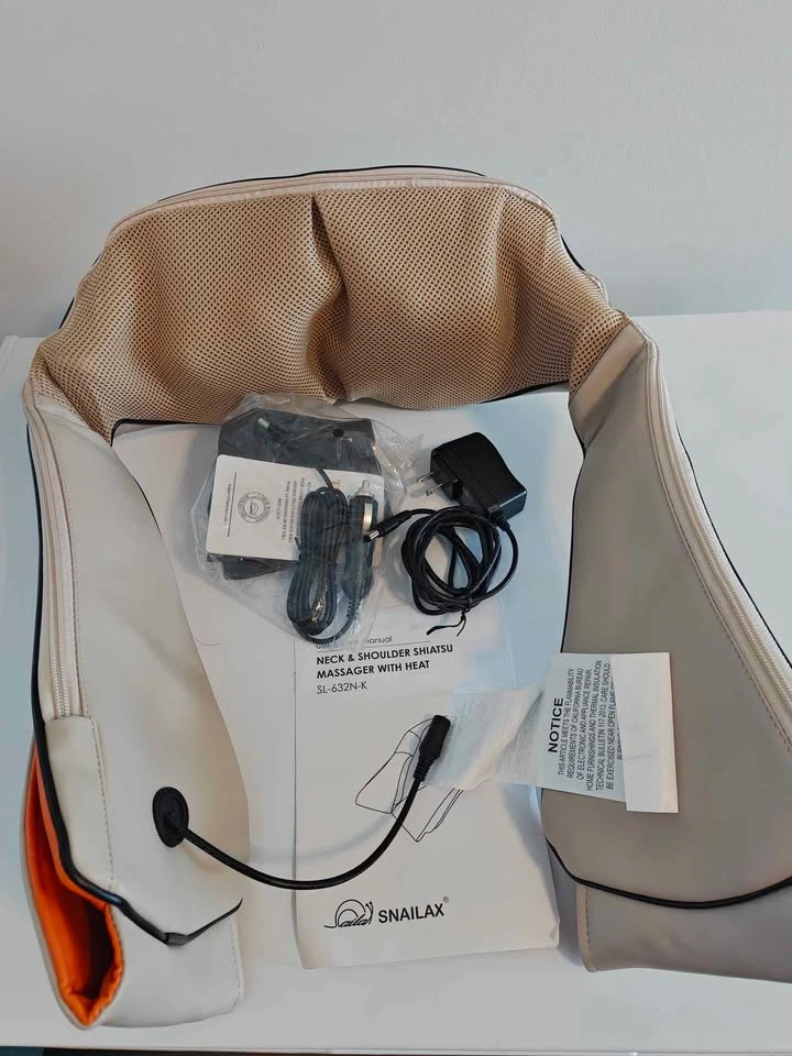 Snailax Shiatsu back neck machine 18w Beige - photo 2