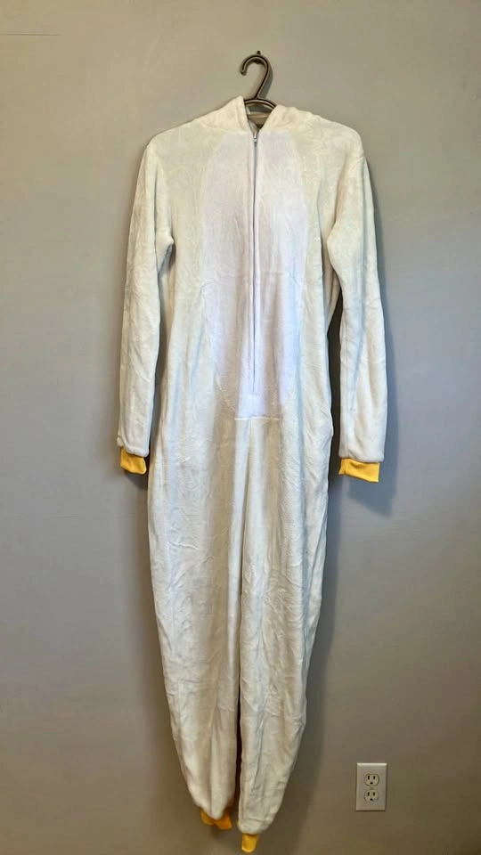 White Duck Onesie with Matching Headband
