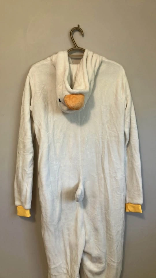 White Duck Onesie with Matching Headband - photo 2