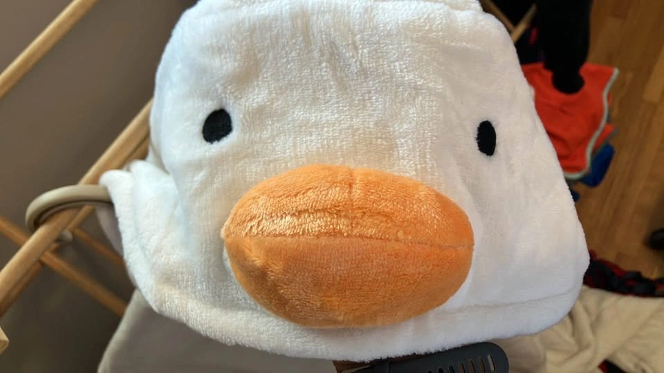 White Duck Onesie with Matching Headband - photo 3