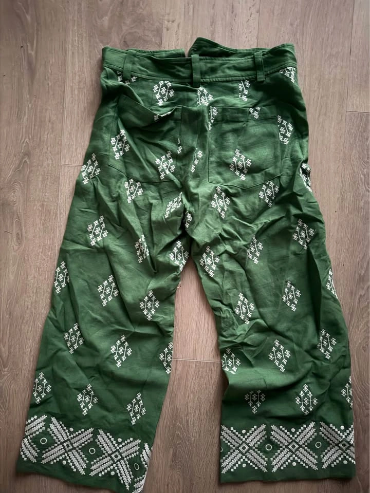 Green Linen Zara Pants - photo 3