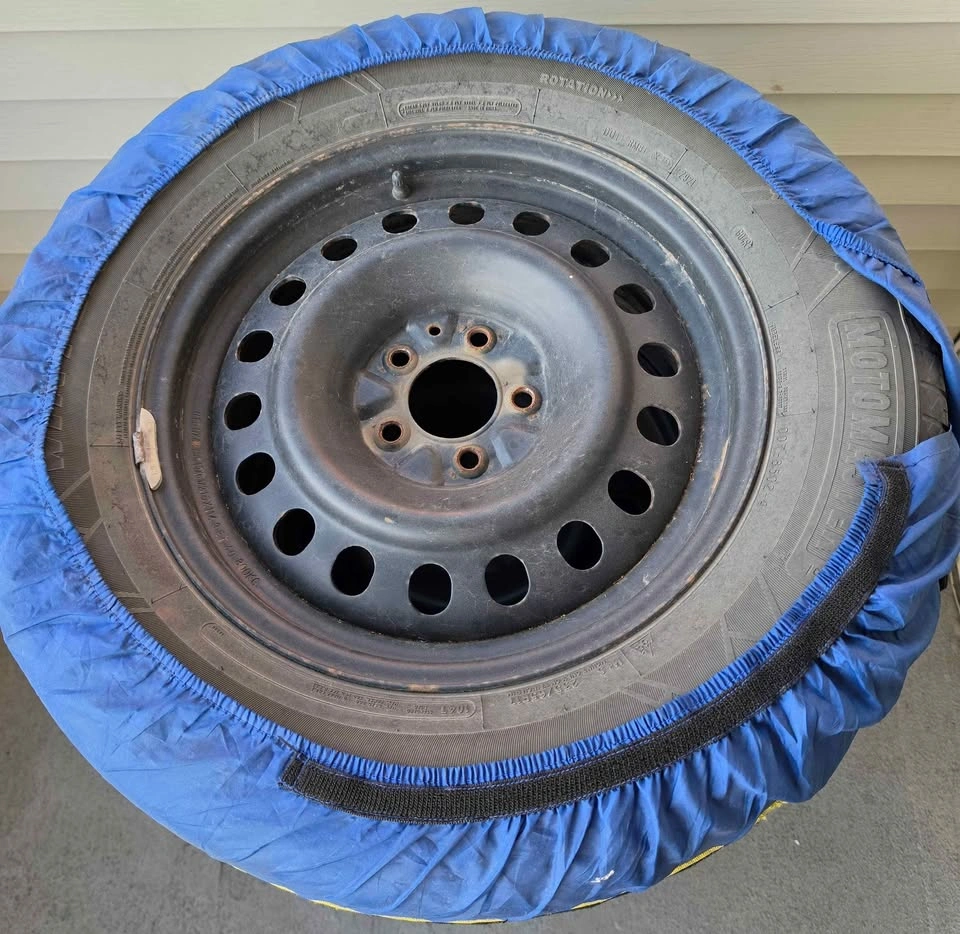 Motomaster 235/65R17 Tires on Steel Rims with Michelin Covers - photo 3