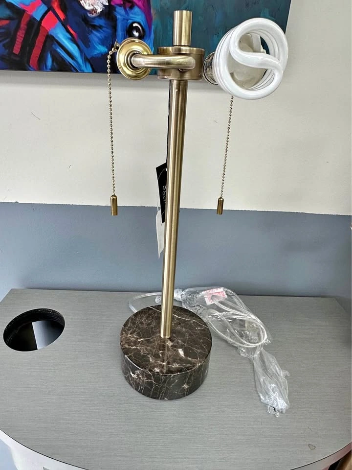 StyleCraft HomeSense Marble and Brass Table Lamp