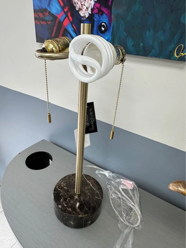StyleCraft HomeSense Marble and Brass Table Lamp - photo 2