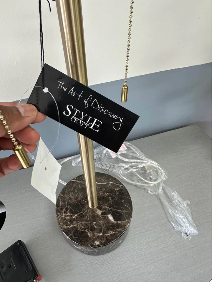 StyleCraft HomeSense Marble and Brass Table Lamp - photo 3