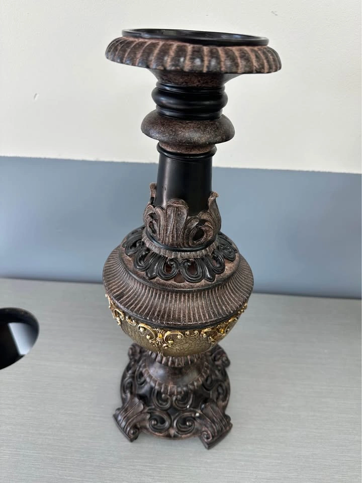Ornate Decorative Pillar Candle Holder - photo 2