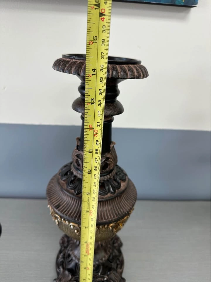 Ornate Decorative Pillar Candle Holder - photo 3