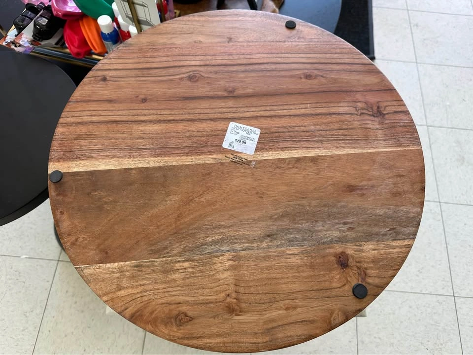 Homesense Round Wooden Tray with Handles - photo 4