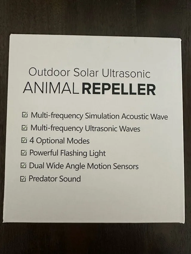Outdoor Solar Ultrasonic Animal Repeller – Brand New - photo 2