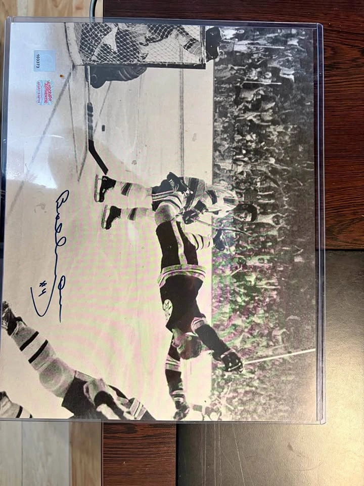 Bobby Orr Signed 'The Goal' Photo with Great North Road COA