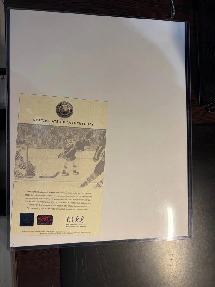 Bobby Orr Signed 'The Goal' Photo with Great North Road COA - photo 2