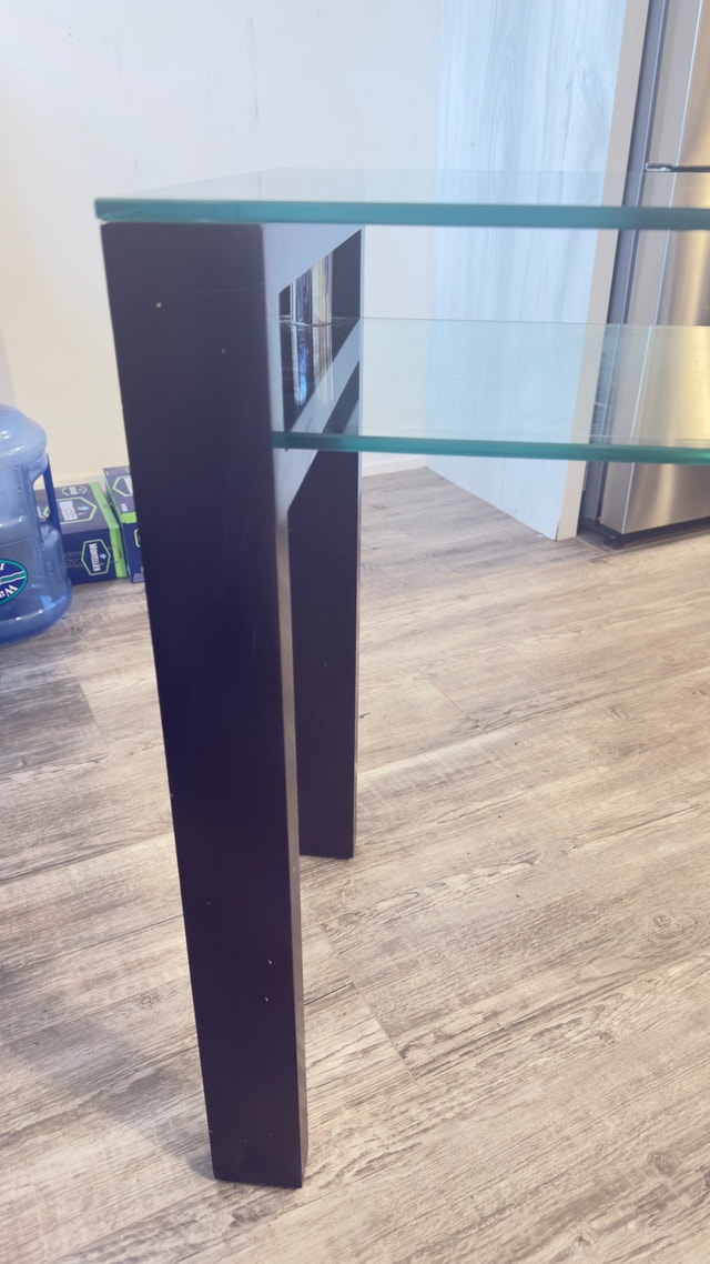 Heavy Glass Console / Sofa Table with Lower Shelf - photo 2