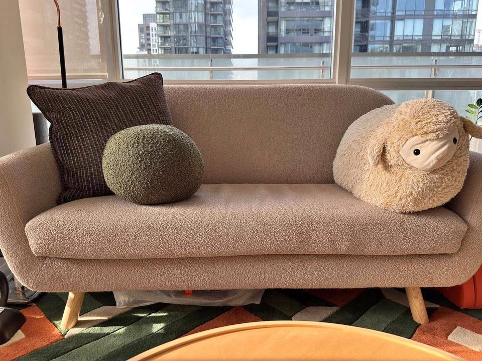 Article Gabriola 64" Loveseat - Sandstone Wool Bouclé