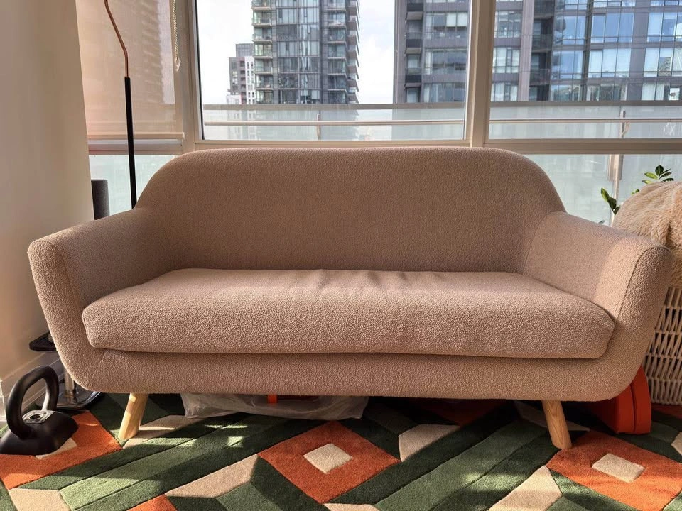 Article Gabriola 64" Loveseat - Sandstone Wool Bouclé - photo 2