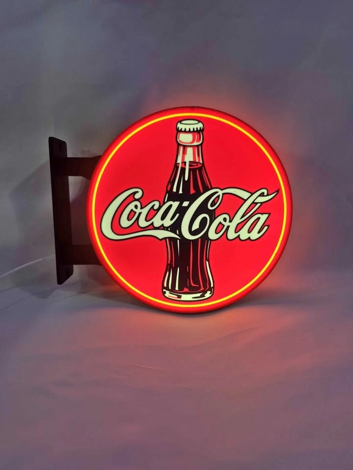 Coca-Cola LED Light Sign — Vintage Style Wall Mount Display