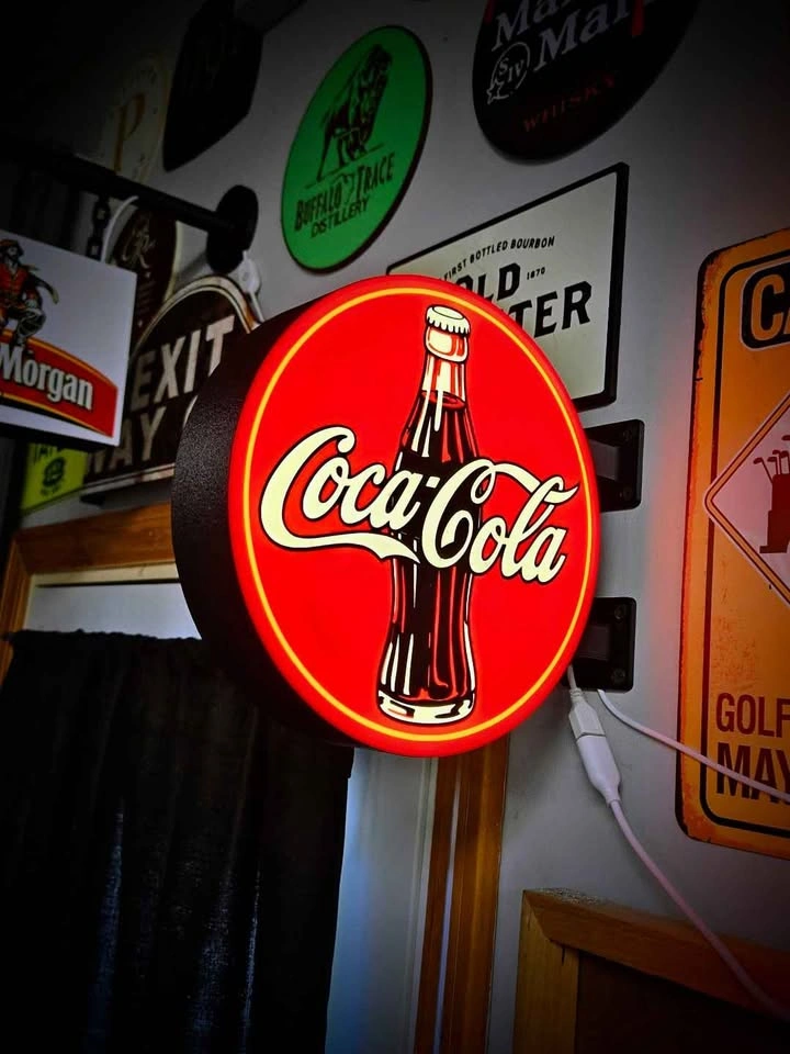 Coca-Cola LED Light Sign — Vintage Style Wall Mount Display - photo 3