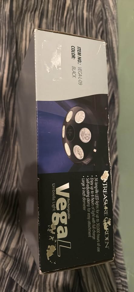 Treasure Garden Vega-L Umbrella Light - 36 LED, Black - photo 2