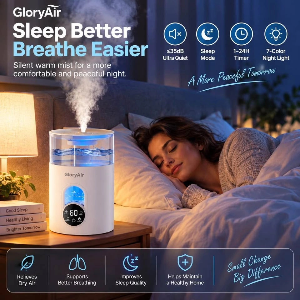 GloryAir 6L Cool & Warm Mist Humidifier – Remote Control - photo 4