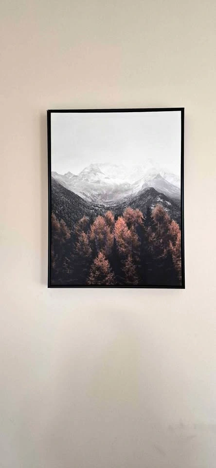 Framed Mountain Landscape Wall Art