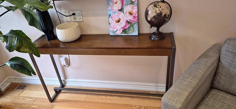 Modern Wood and Metal Console Table