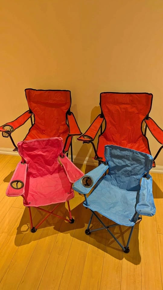 Ozark Trail Folding Camping Chairs - Set of 4 (2 Adult, 2 Kids)