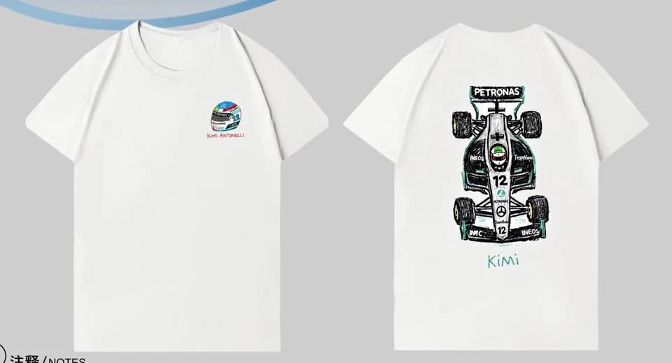 F1 Kimi Antonelli Custom White T-Shirt