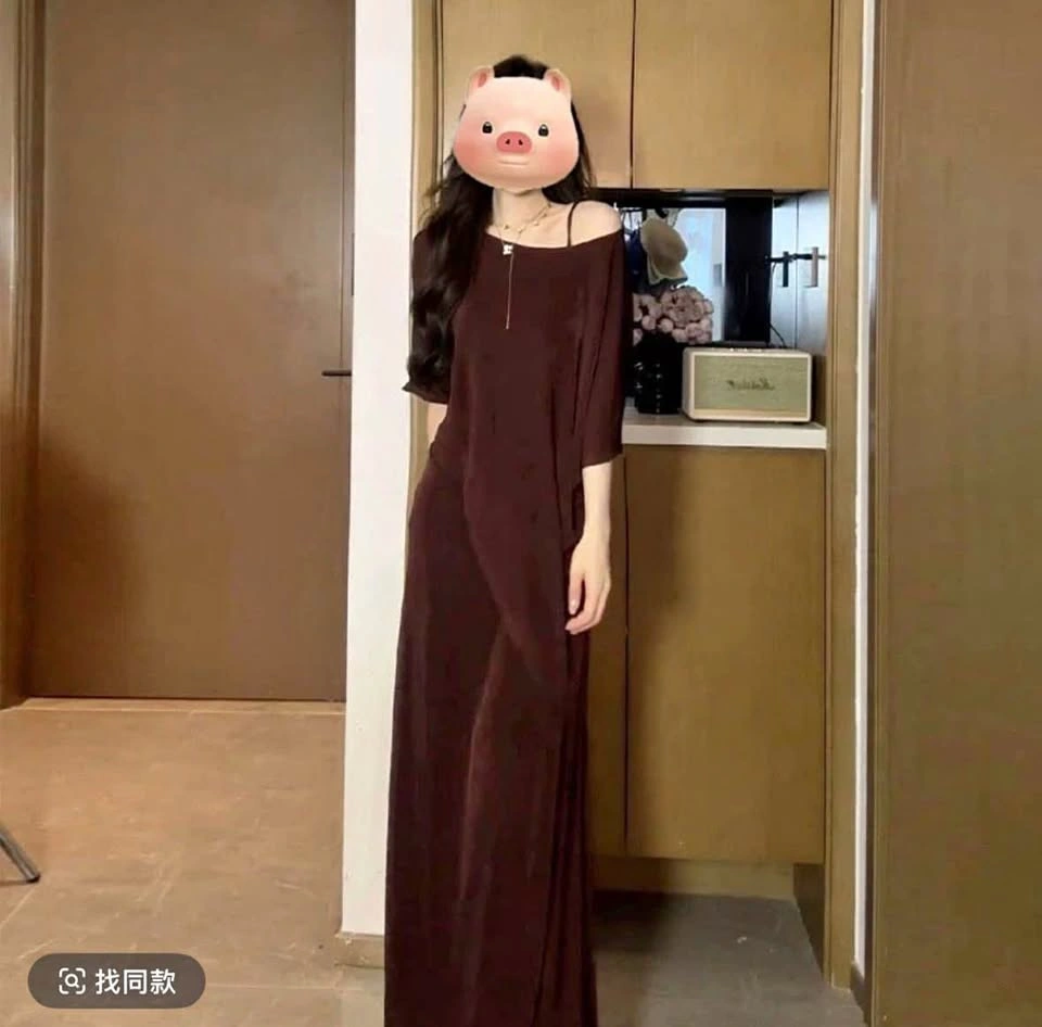 Two Piece Brown Dress
