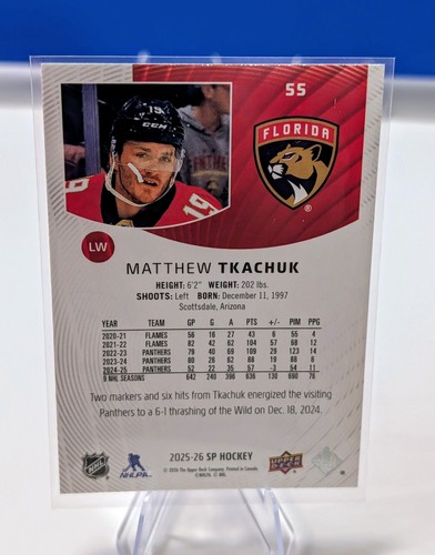 2025-26 SP Hockey Matthew Tkachuk Base & Brady Tkachuk Blue - photo 5