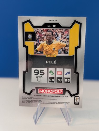 Pelé 2026 Panini Prizm Monopoly FIFA World Cup Red Prizm #16 - photo 2