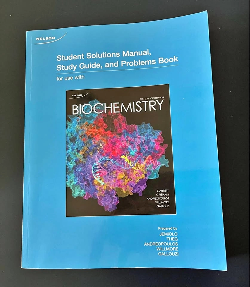 Nelson Biochemistry First Canadian Edition Solutions Manual