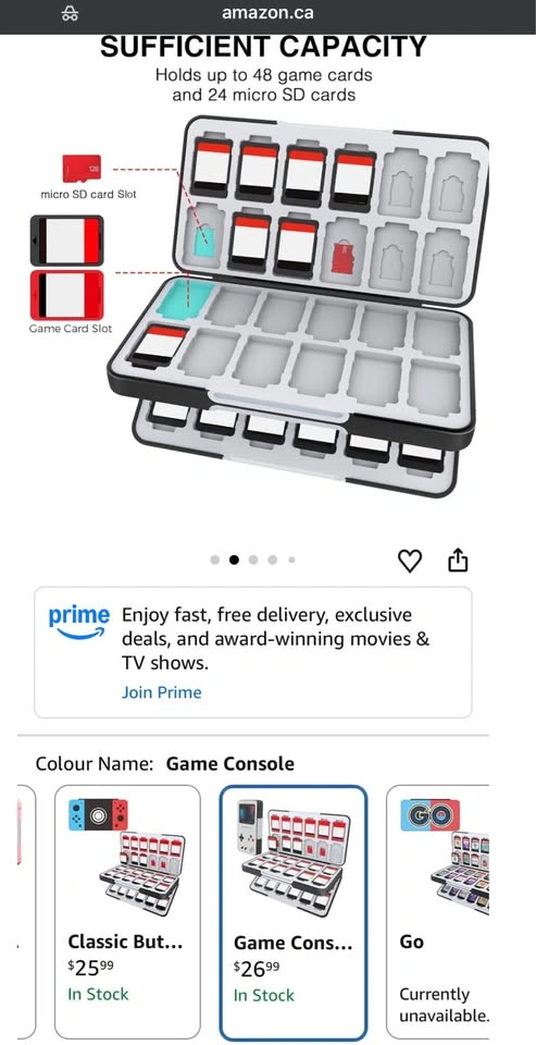 Nintendo switch game card case *NEW* - photo 2