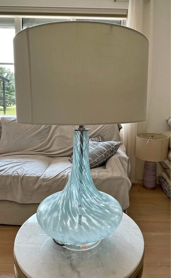 Blue Glass Table Lamp