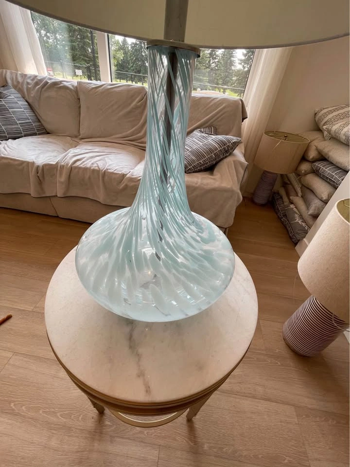 Blue Glass Table Lamp - photo 2
